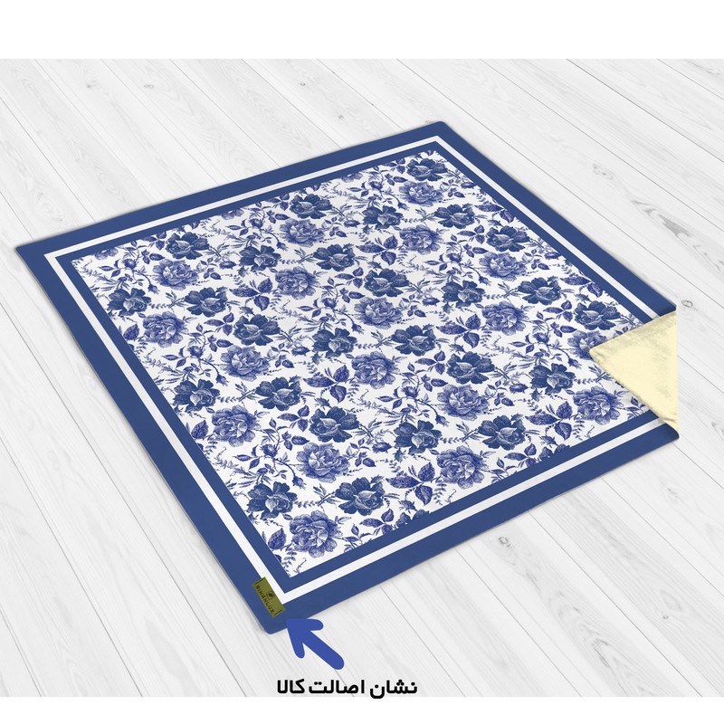 رومیزی ریحانلوکس مدل رز آبی RH134 سایز 97x97 سانتیمتر