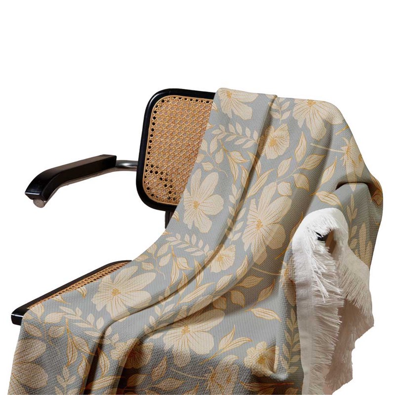 شال مبل مدل گلدار کد F2SH1082 سایز 98x180 سانتی متر