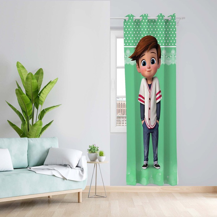 پرده طرح اتاق کودک مدل مخمل پانچی کد 1600 z سایز 140x200 سانتی متر