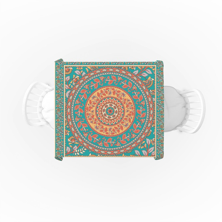رومیزی رومیزی باز طرح مربع مدل سنتی مدرن کد 11089 سایز 140140 سانتی متر
