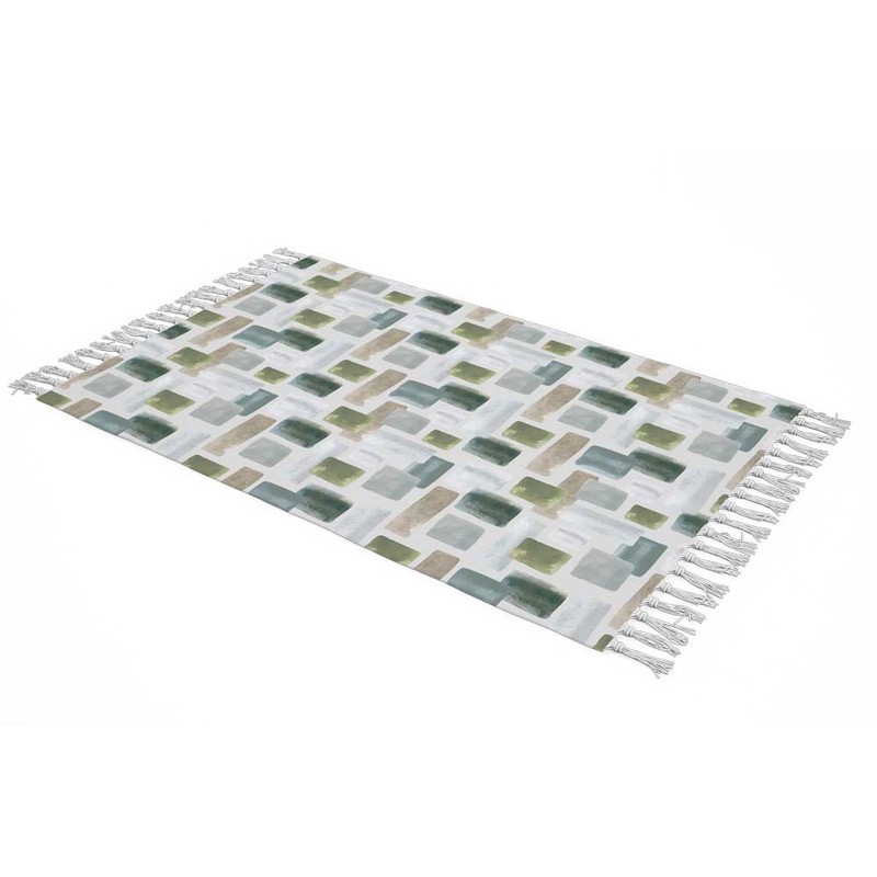 شال مبل طرح باران مستطیلی کدQ2SH1064 سایز 98x180 سانتی متر