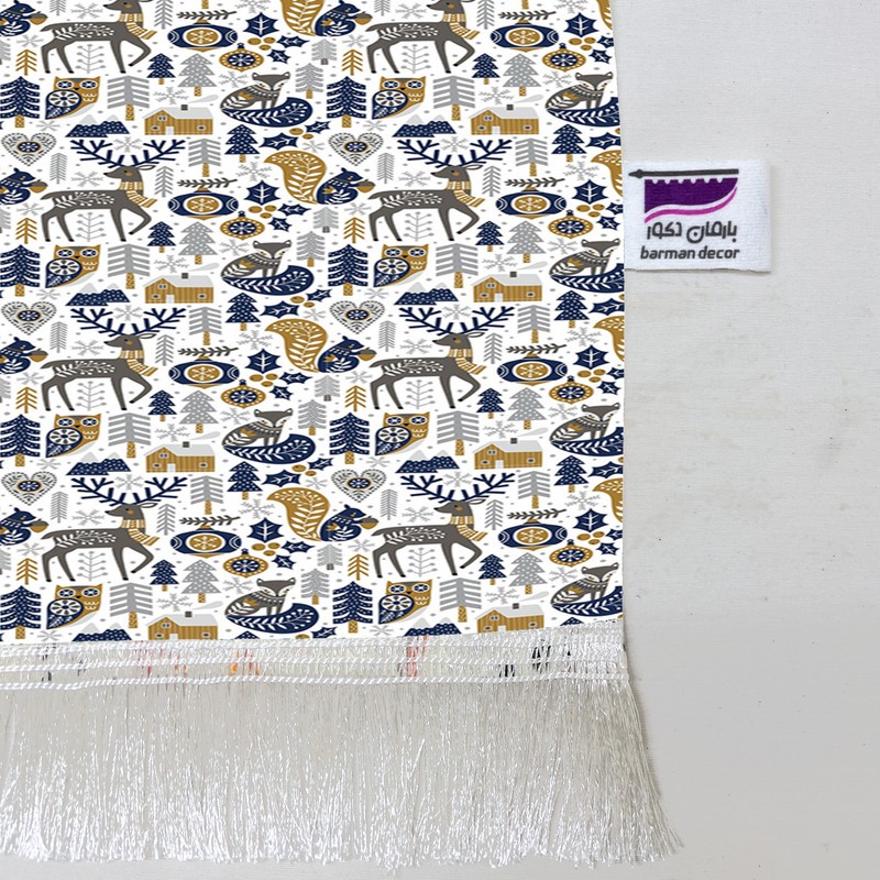 شال مبل بارمان دکور طرح کریسمس کد 33 سایز 98x180 سانتی متر