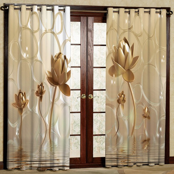 پرده مدل گل کد 1 سایز 280x140 سانتی متر