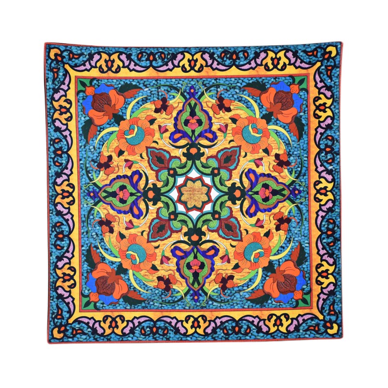 رومیزی مدل مخمل طرح کاشی کد 107
