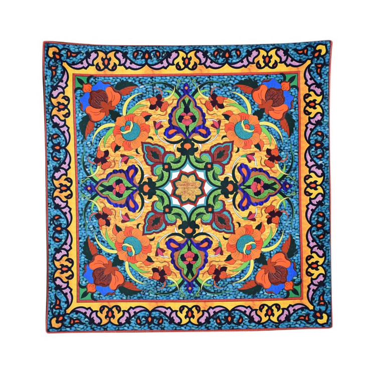 رومیزی مدل مخمل طرح کاشی کد 107