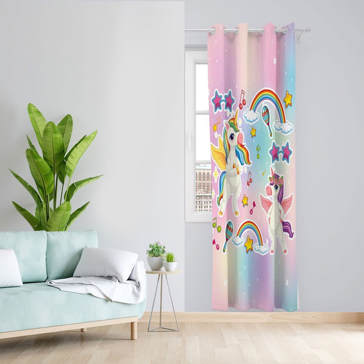 پرده مدل کودک مخمل پانچی کد 1029a سایز 200x140 سانتی متر