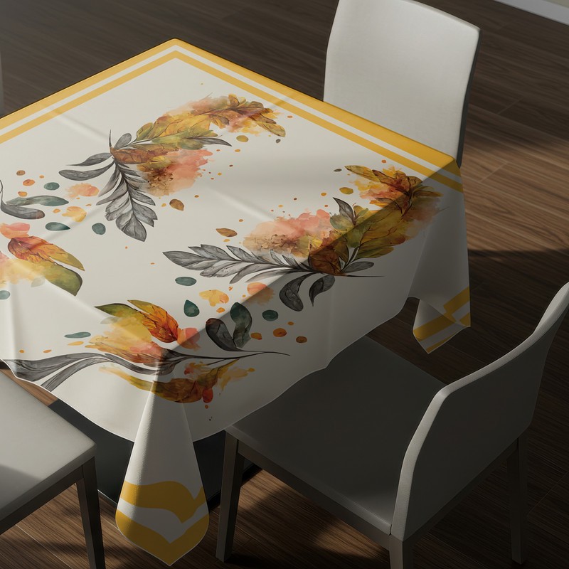 رومیزی ریحانلوکس مدل برگ پاییز RH132 سایز 97x97 سانتیمتر