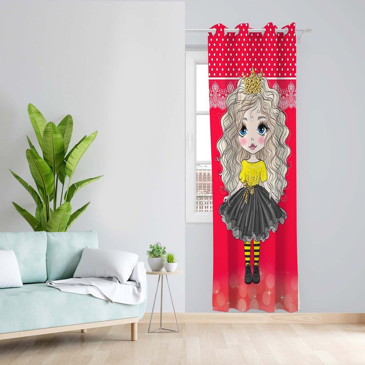 پرده طرح اتاق کودک مدل مخمل پانچی کد 1601 z سایز 140x200 سانتی متر
