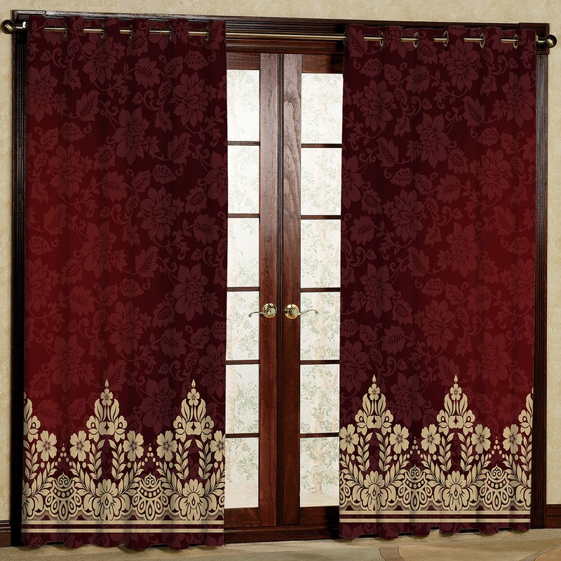 پرده مدل حاشیه دار مخمل پانچی کد 4515 سایز 200x140 سانتی متر