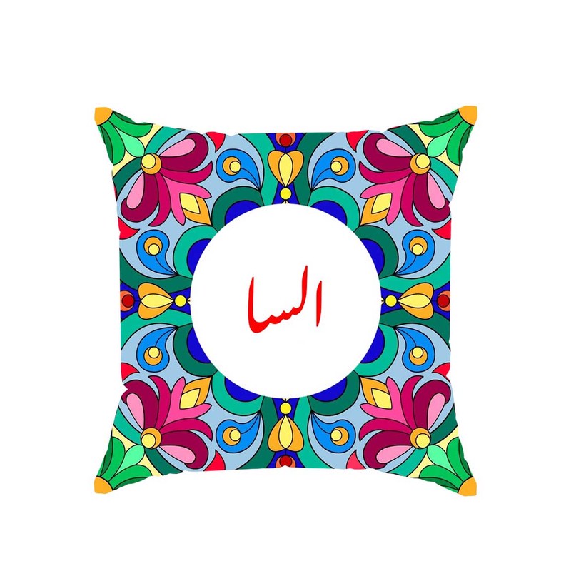 کوسن پاد آفرین مدل سنتی طرح دخترانه اسم السا کد 01898
