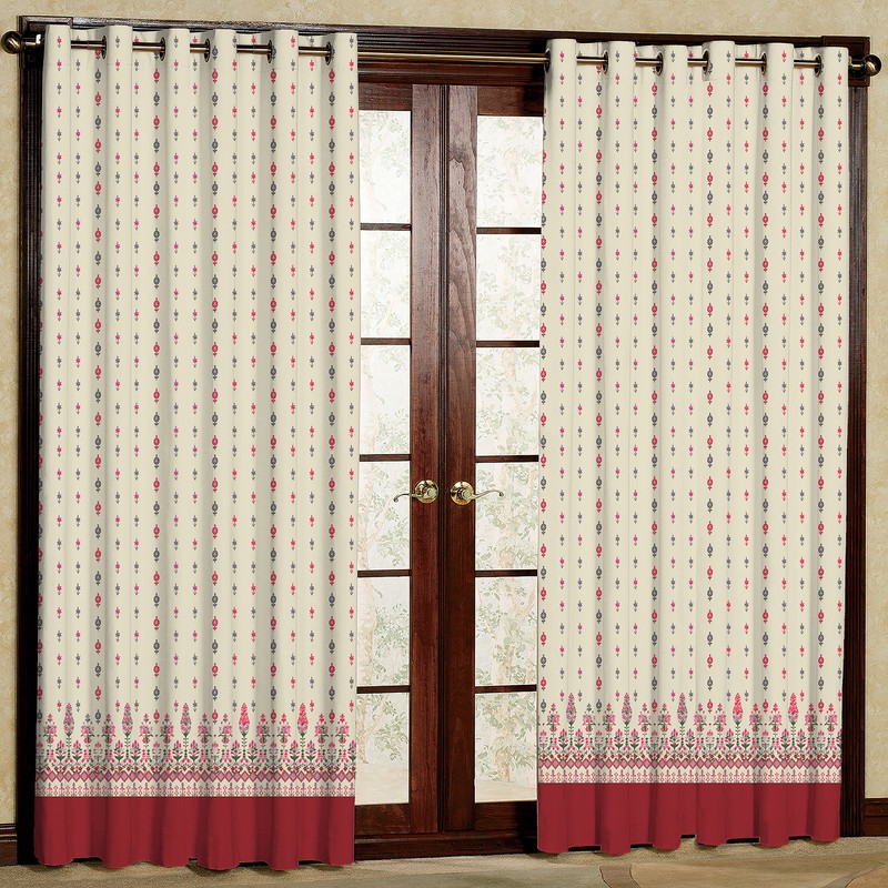 پرده بارمان دکور طرح آرشیدا مدل مخمل پانچی کد 5727 W سایز 140x280 سانتی متر