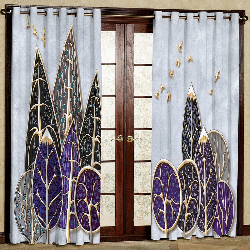 پرده مدل مخمل پانچی کد 2521 سایز 140x280 سانتی متر