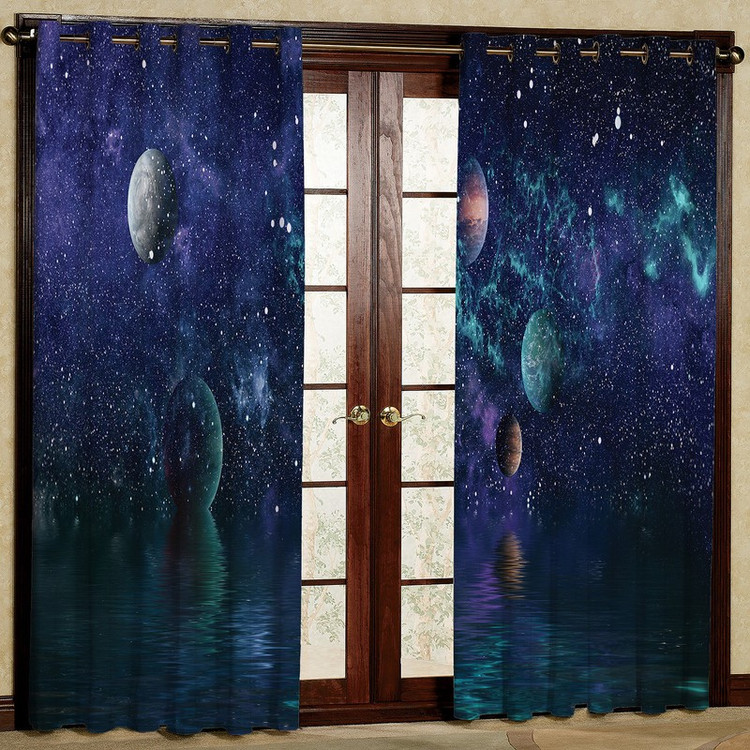 پرده مدل کهکشان مخمل پانچی کد 2246 سایز 200x140 سانتی متر