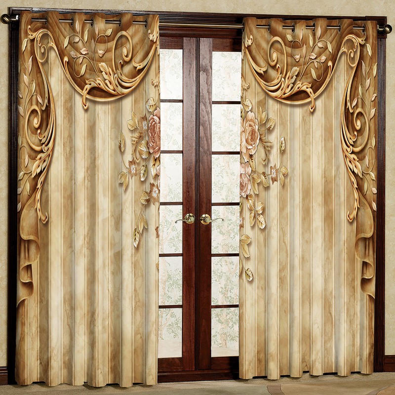 پرده مدل مخمل پانچی کد 4536 سایز 200x140 سانتی متر