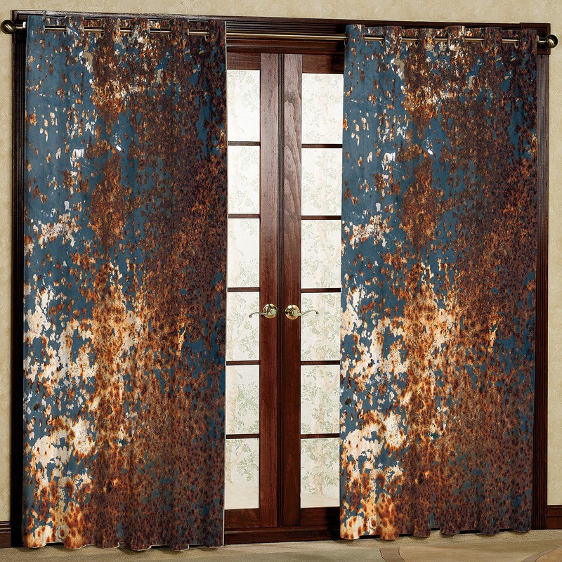 پرده بارمان دکور طرح طلاکوب مدل هازان پانچی کد 2183 W سایز 140x200 سانتی متر