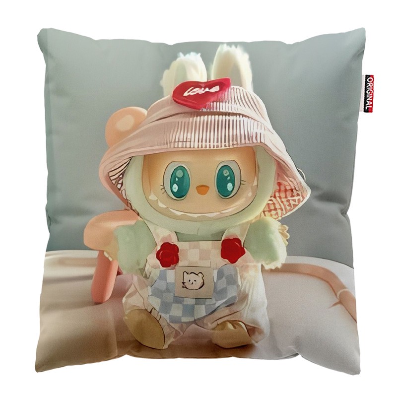 کوسن پاد آفرین مدل عروسک لبوبو کد PK402028 سایز 4040 سانتی متر