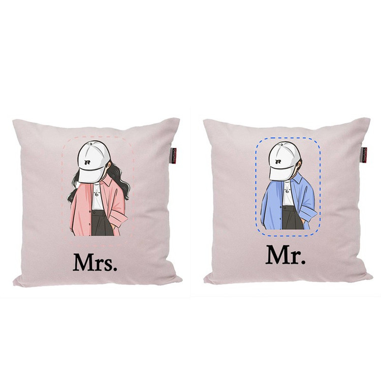کوسن ناریکو طرح فانتزی مدل ست عاشقانه .Mr. , Mrs کد 05 مجموعه دو عددی