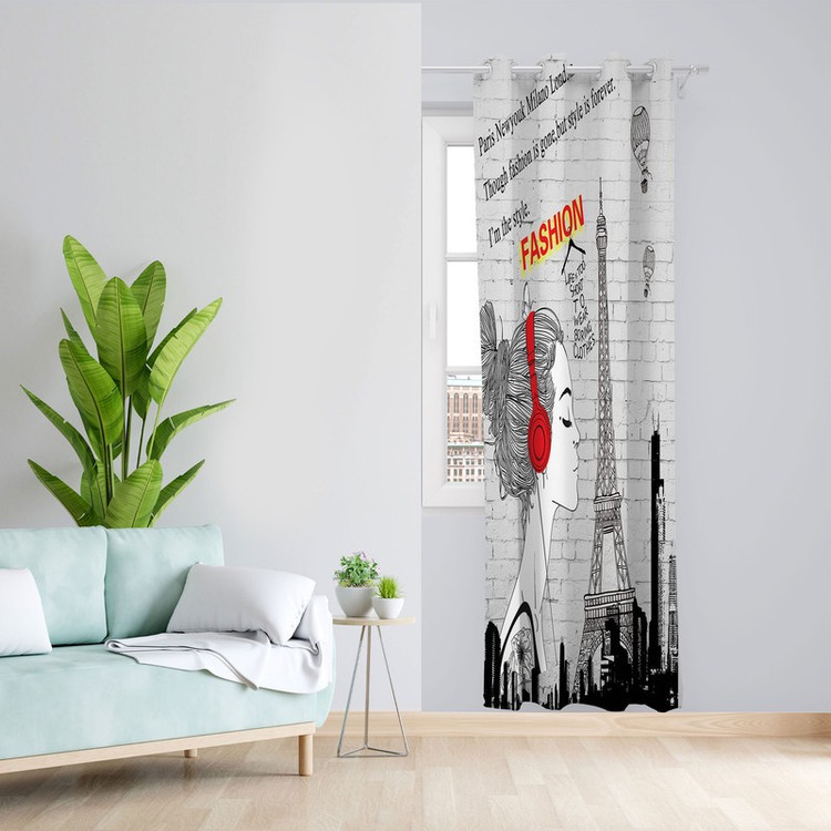 پرده مدل دخترانه مخمل پانچی کد 2677 سایز 140x200 سانتی متر
