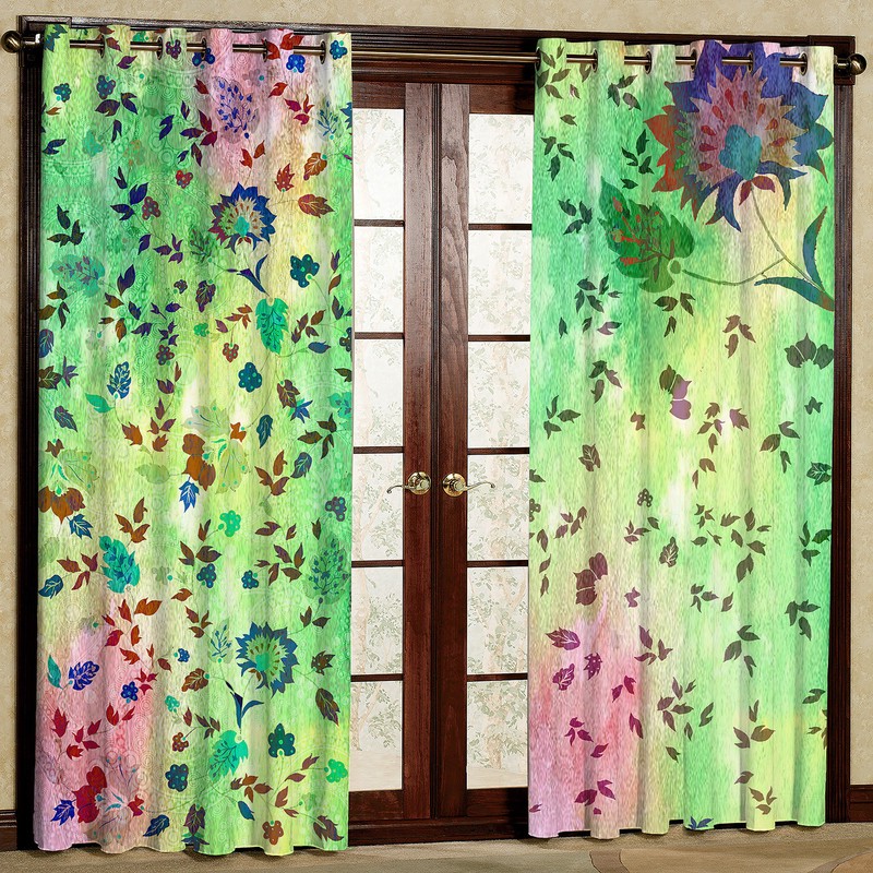 پرده مدل گلدار مخمل پانچی کد 1145 سایز 140x280 سانتی متر