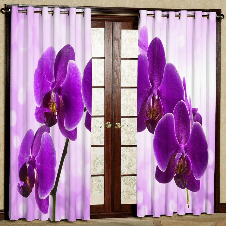 پرده مدل ارکیده مخمل پانچی کد 280 سایز 140x280 سانتی متر