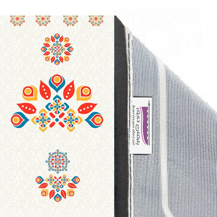 پرده بارمان دکور طرح سنتی مدل هازان پانچی کد 78-1977 W سایز 140x280 سانتی متر