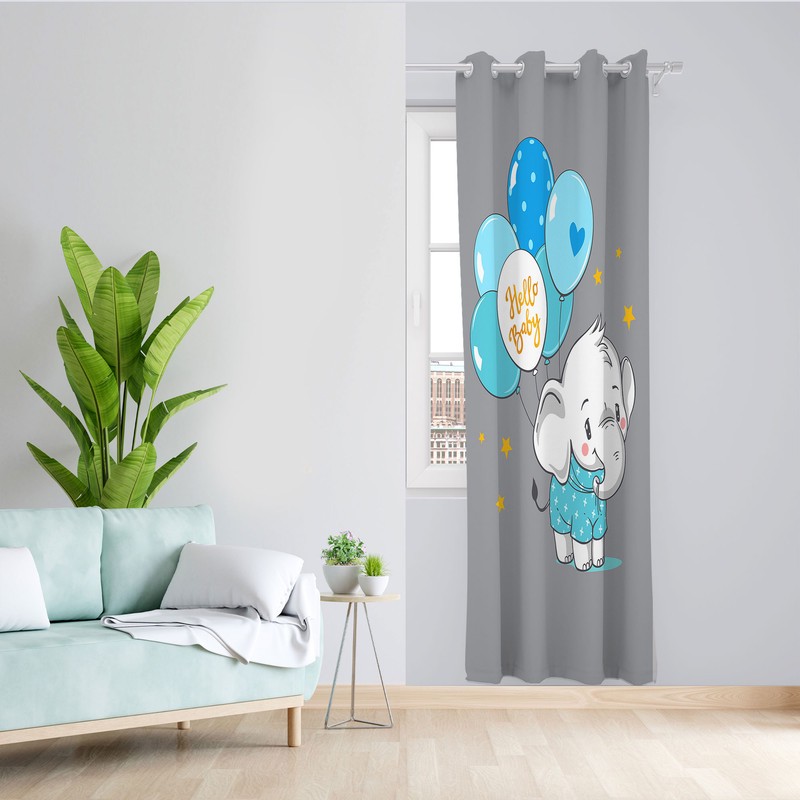 پرده مدل هازان پانچی کد 4269 سایز 140x200 سانتی متر