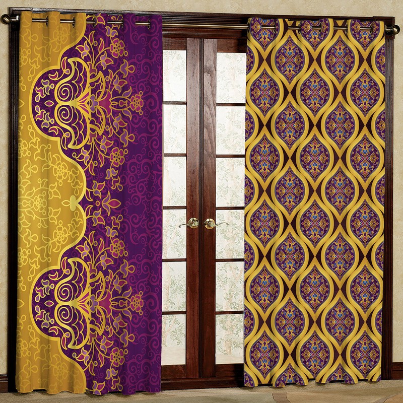 پرده مدل مخمل پانچی کد 1350 سایز 140x280 سانتی متر