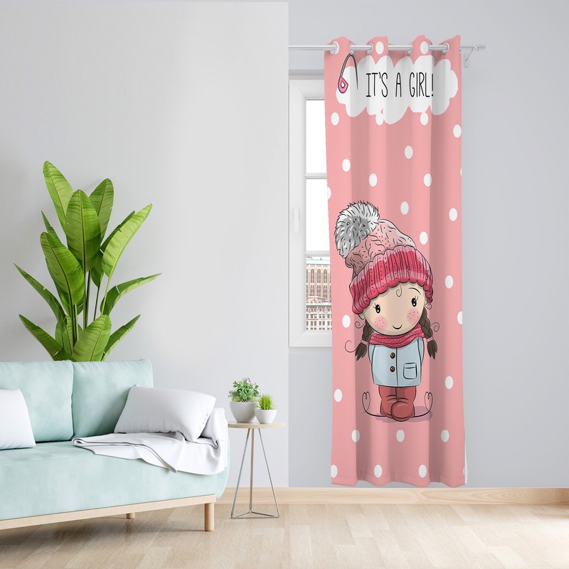 پرده طرح کودک مدل مخمل پانچی کد L 974 L Z سایز 140x200 سانتی متر