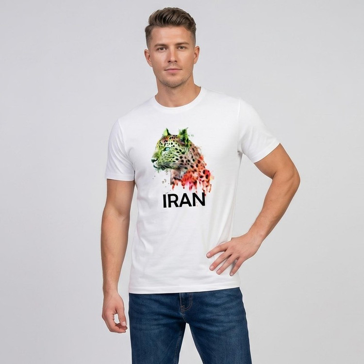 تیشرت الینور طرح یوزپلنگ ایرانی کد ELTM 424